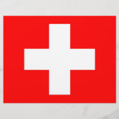 Flyer met vlag van Zwitserland (Achterkant)