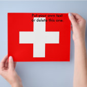 Flyer met vlag van Zwitserland (Hand)