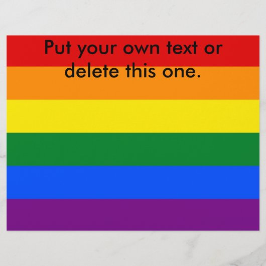 Flyer met vlag voor regenboogGBT (Voorkant)