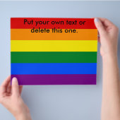 Flyer met vlag voor regenboogGBT (Hand)