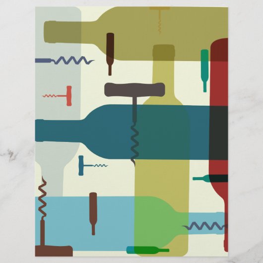 Flyer met wijnfles-thema (Voorkant)