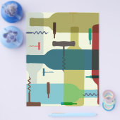 Flyer met wijnfles-thema (Enkel)