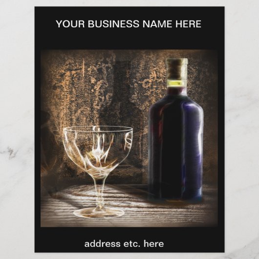 Flyer met wijnthema (Voorkant)