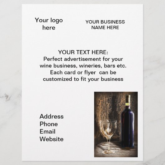 Flyer met wijnthema (Achterkant)