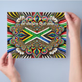 Flyer met Zuid-Afrikaanse kleuren Design (Hand)