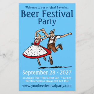 Flyer Oktoberfest Feest Dansend Paar