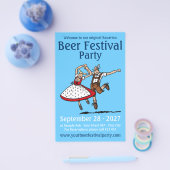 Flyer Oktoberfest Feest Dansend Paar (Enkel)