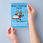 Flyer Oktoberfest Feest Dansend Paar (Hand)