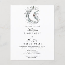 Flyer om budget-celestia te besparen voor de datum