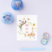Flyer om budgetbloemen te besparen op de datum (Enkel)