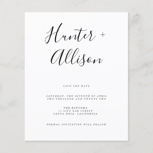 Flyer om budgetdatum op te slaan (Voorkant)