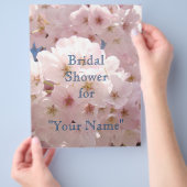Flyer papier Roze Bloesems Bruidsmeisjeshuis voor (Hand)