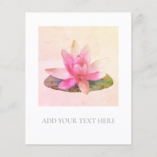 FLYER: PINK LOTUS FLYER (Voorkant)