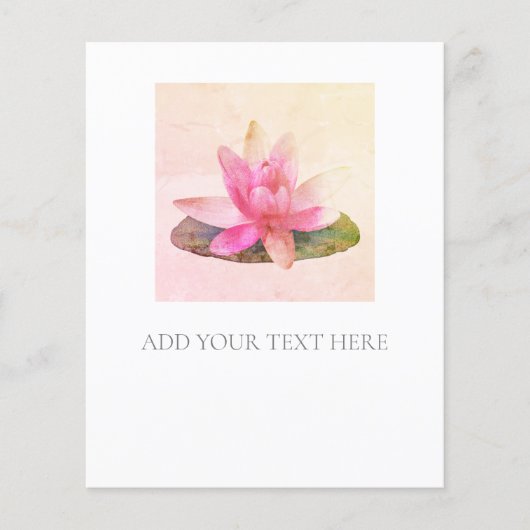 FLYER: PINK LOTUS FLYER (Voorkant)