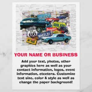 Flyer - Route 66 Klassieke auto's