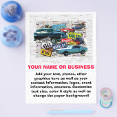 Flyer - Route 66 Klassieke auto's (Enkel)