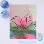 Flyer, Roze Bloem Schildering Flyer (Enkel)