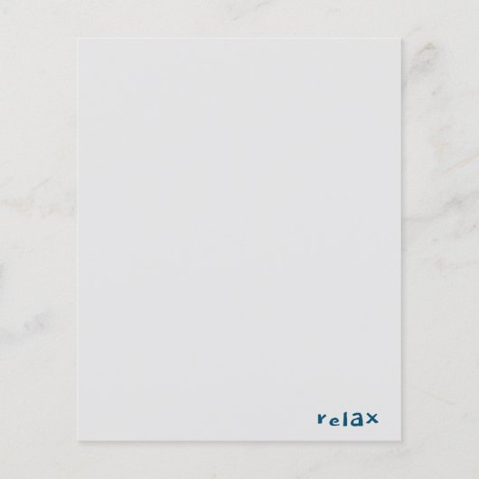 Flyer, rustig zie ik je, rust! kat flyer (Achterkant)