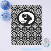 Flyer Salon Butterfly Woman Silhouette Black White (Enkel)