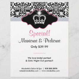 Flyer Salon Flower Damask Jewelry Crown