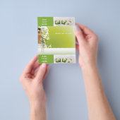 Flyer Schoonheidssalon Spa Groen 2 Sjabloon Klein (Hand)