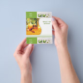 Flyer Schoonheidssalon Spa Groen 3 Sjabloon Klein (Hand)