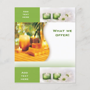 Flyer Schoonheidssalon Spa Groen 3 Sjabloon Klein