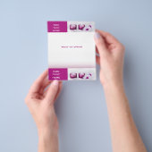 Flyer Schoonheidssalon Spa Roze Pruim Template (Hand)