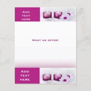 Flyer Schoonheidssalon Spa Roze Pruim Template