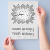 Flyer-Sjabloon: Attentie Getter: grijze explosie! Flyer (Hand)