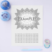 Flyer-Sjabloon: Attentie Getter: grijze explosie! Flyer (Enkel)