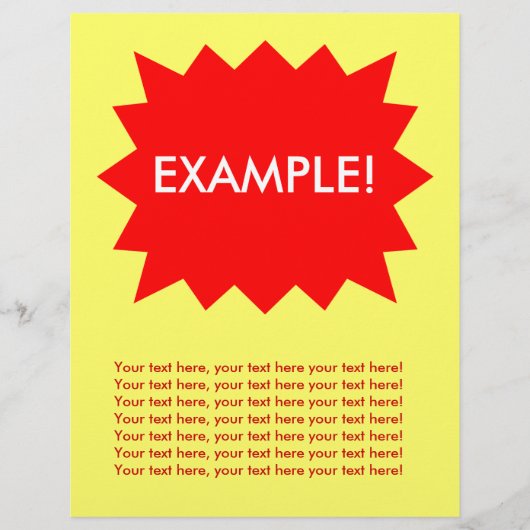 Flyer-Sjabloon: Attentie Grabber: Rode explosie! Flyer (Voorkant)