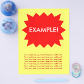 Flyer-Sjabloon: Attentie Grabber: Rode explosie! Flyer (Enkel)