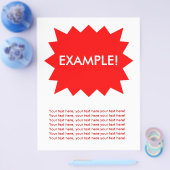 Flyer-Sjabloon: Attentie Grabber: Rode explosie! Flyer (Enkel)