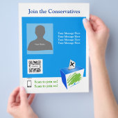 Flyer Sjabloon Conservatieve Partij (Hand)