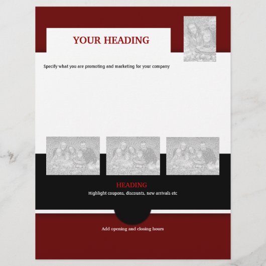 Flyer-sjabloon - creëer uw eigen 8,5-inch x11 inch flyer (Achterkant)