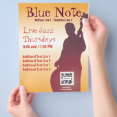 Flyer Sjabloon Evenement Jazzband (Hand)