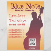 Flyer Sjabloon Event Jazz Band (Voorkant)