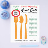 Flyer Sjabloon Informele Italiaanse Eetgelegenheid (Enkel)