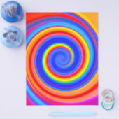 Flyer-Sjabloon: kleurrijk spiraal ontwerp Flyer (Enkel)