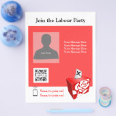 Flyer Sjabloon Labour Party (Enkel)