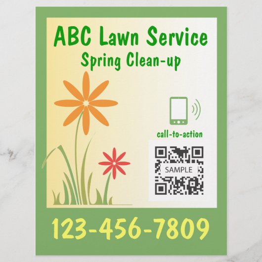 Flyer Sjabloon Lawn Service (Voorkant)