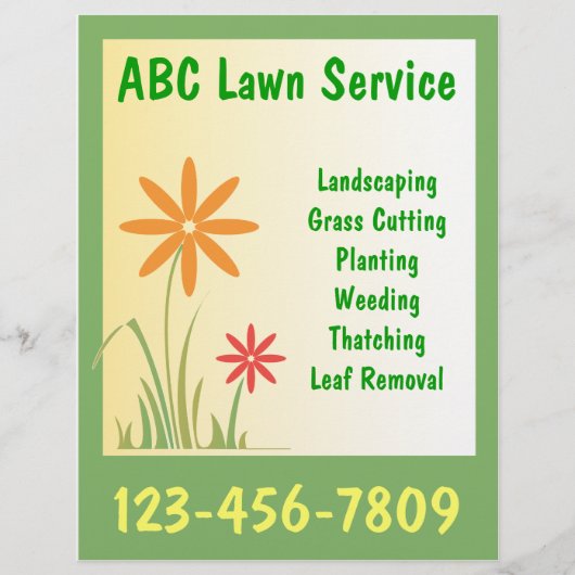 Flyer Sjabloon Lawn Service (Achterkant)