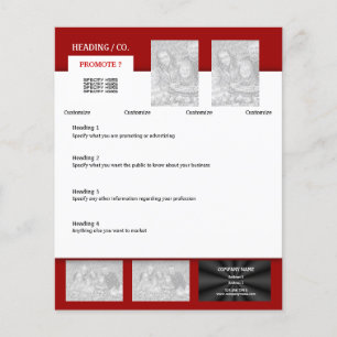 Flyer sjabloon - maak je eigen 11,4x14,2 cm