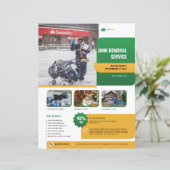 Flyer sjabloon voor afvalverwijderingsdiensten (Staand voorkant)
