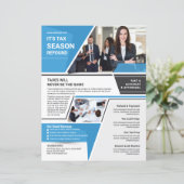 Flyer sjabloon voor belastingaangifte service (Staand voorkant)