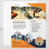 Flyer sjabloon voor bouwbedrijf (Voorkant / Achterkant)