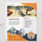 Flyer sjabloon voor bouwbedrijf (Voorkant)