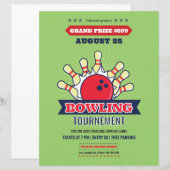 Flyer sjabloon voor bowlingtoernooi (Voorkant / Achterkant)