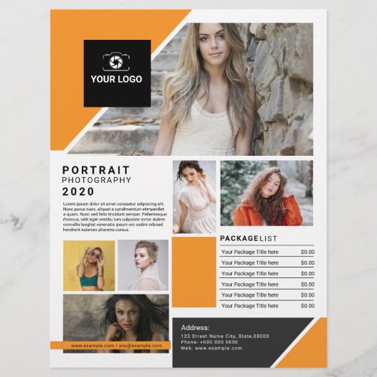 Flyer sjabloon voor fotografie (Voorkant)
